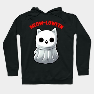 Meow-Loween Ghost Cat Hoodie